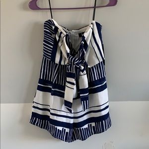 Lulu Navy Striped Romper